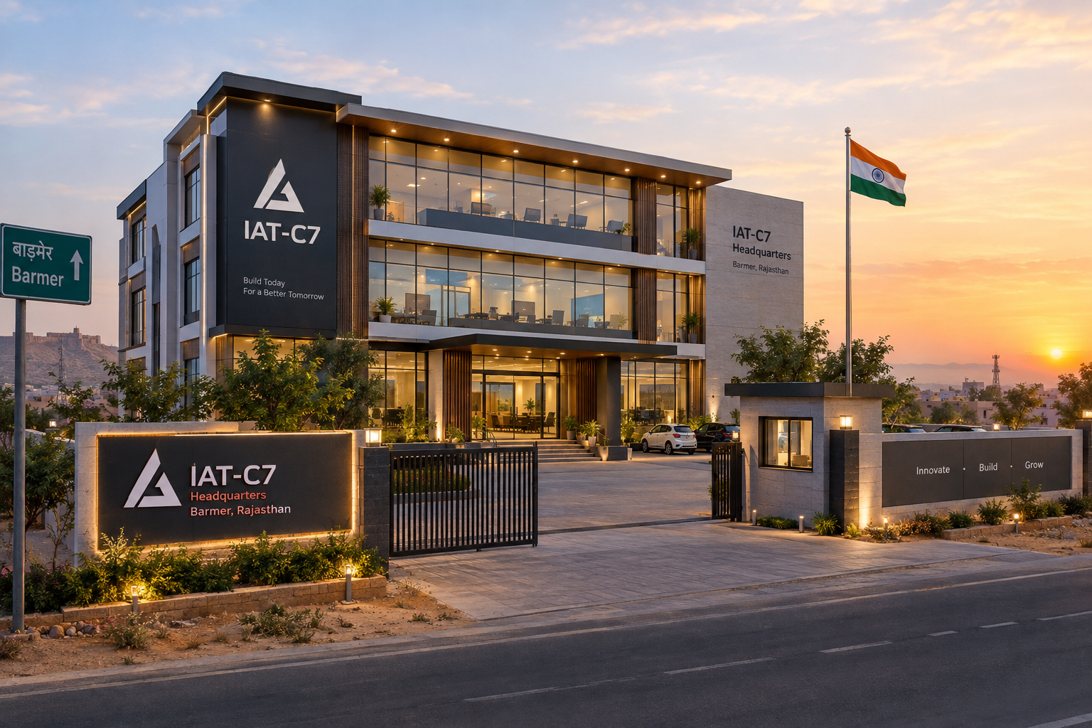 IAT-C7 Headquarters at Sunset